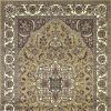 Beige And Ivory Octagon Medallion Area Rug