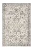 5' X 8' Ivory Machine Woven Distressed Floral Traditional Indoor Runner Rug