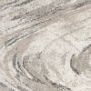 5' X 8' Natural Abstract Wave Brushstrokes Indoor Area Rug