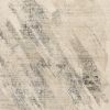 5' X 8' Ivory Grey Machine Woven Abstract Brushstrokes Indoor Area Rug