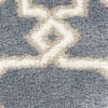5' X 8' Slate Blue Geometric Pattern Microfiber Indoor Area Rug