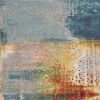 6' X 9' Orange Abstract Area Rug
