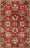 5' X 8' Red Hand Tufted Traditional Floral Indoor Area Rug