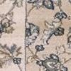 8' Beige Ivory Bordered Floral Indoor Runner Rug