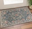 3' X 5' Slate Blue Floral Area Rug