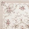 3' X 5' Ivory Bordered Floral Indoor Area Rug
