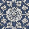 3' X 5' Blue and Ivory Area Rug