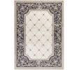 3' X 5' Gray and Ivory Trellis Area Rug