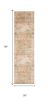 7' Champagne Beige Machine Woven Damask Indoor Runner Rug