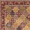 3' X 5' Red Machine Woven Traditional Quatrefoil Indoor Area Rug
