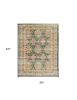 3' X 5' Charcoal Medallion Hand Woven Distressed Area Rug