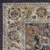 3' X 5' Navy Traditional Bordered Area Rug