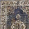3' X 5' Navy Traditional Bordered Area Rug