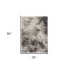 3' X 5' Silver Abstract Area Rug