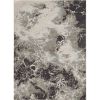 3' X 5' Silver Abstract Area Rug