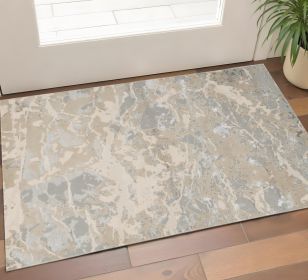 3' X 5' Sand Abstract Area Rug
