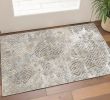 3' X 5' Sand Geometric Distressed Area Rug