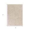 3' X 5' Ivory Geometric Hexagon Wool Area Rug