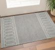 3' X 5' Grey Geometric Pattern Wool Area Rug