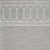 3' X 5' Grey Geometric Pattern Wool Area Rug