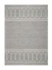 3' X 5' Grey Geometric Pattern Wool Area Rug