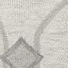3' X 5' Ivory Hand Tufted Ogee Indoor Area Rug
