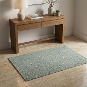 3' X 5' Spa Trellis And Diamond Uv Treated Area Rug