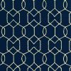 3' X 5' Trellis And Diamond Navy Uv Treated Area Rug