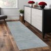 8' Blue Heather Indoor Shag Runner Rug