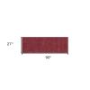 8' Red Heather Indoor Shag Runner Rug