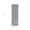 8' Grey Heather Plain Runner Rug