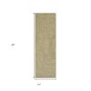 8' Yellow Heather Indoor Shag Runner Rug
