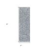 8' Slate Heather Plain Runner Rug