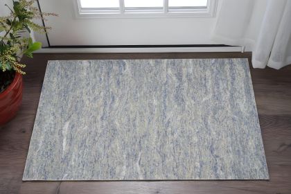 3' X 5' Ocean Blue Hand Tufted Abstract Indoor Area Rug