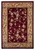 8' X 11' Red Beige Machine Woven Floral Traditional Indoor Area Rug