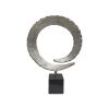17" Black and Silver Marble and Aluminum Tabletop Sculpture