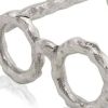 Hammered Silver Metal Eyeglasses Sculpture