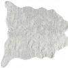 5' X 8' Gray Faux Fur Area Rug