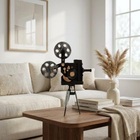 3" X 8.5" X 12.5" Metal Handmade Vintage Movie Projector