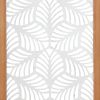 Carved Leaf Wood Framed Wall Panel