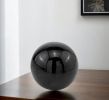 4" Black Aluminum Decorative Orb Tabletop Sculpture