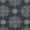 3' X 5' Charcoal Medallion Hand Tufted Area Rug