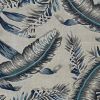 3' X 4' Grey Blue Hand Tufted Tropical Leaves Indoor Area Rug