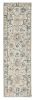 8' Ivory Hand Tufted Space Dyed Floral Traditional Indoor Runner Rug