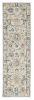 8' Ivory Hand Tufted Space Dyed Floral Traditional Indoor Runner Rug