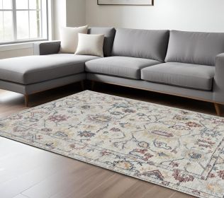 78 X 114 Ivory  Wool Rug