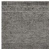 7' X 10' Grey Black Hand Tufted Space Dyed Geometric Indoor Area Rug