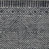 7' X 10' Grey Black Hand Tufted Space Dyed Geometric Indoor Area Rug