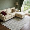 9' X 13' Ivory Hand Tufted Space Dyed Geometric Indoor Area Rug