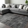 8' X 10' Grey Machine Woven Abstract Scratch Indoor Area Rug